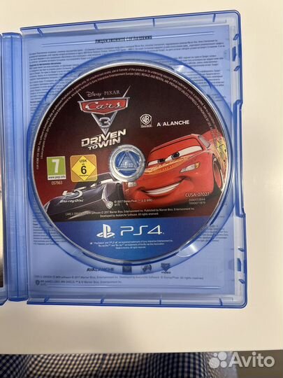 Тачки 3 ps4 диск