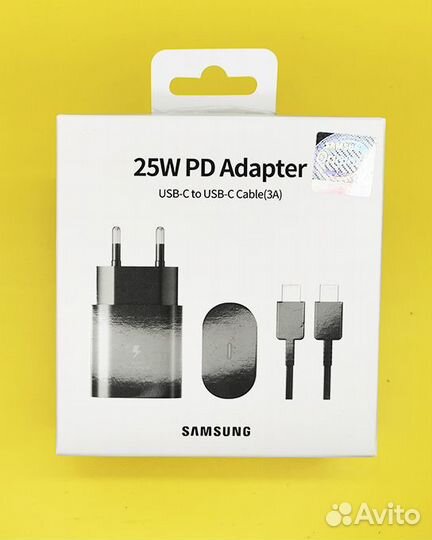 Зарядка Samsung 25W с кабелем Type-C - Type-C