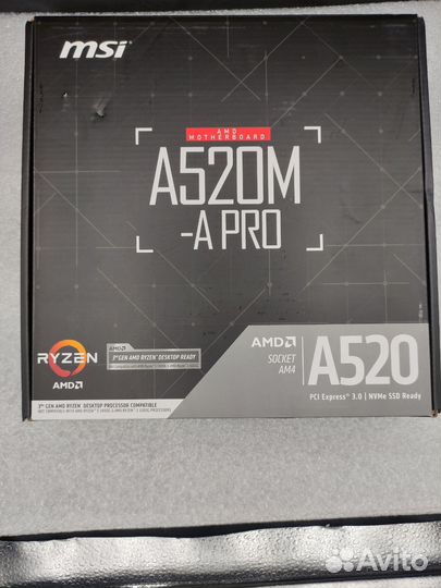 Новая материнская плата MSI A520M-A PRO