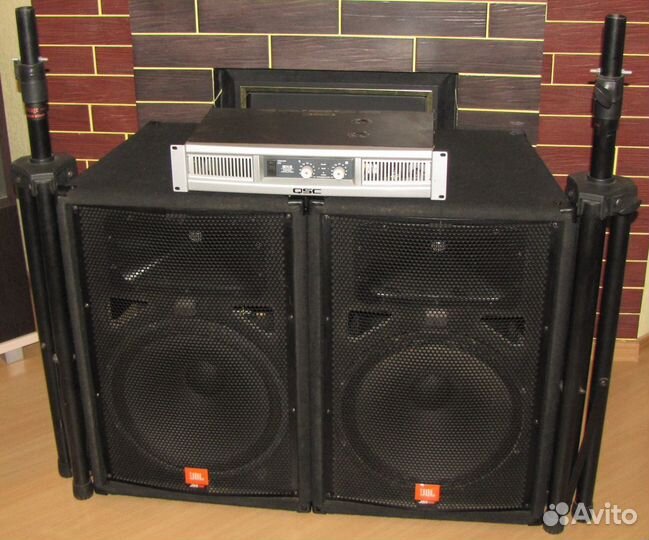 Колонки JBL 1000W JRX-115 Pro 2ш Усилитель Штативы