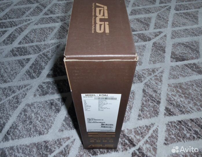 Коробка Notebook PC Asus Model: Asus K750JB-TY044H