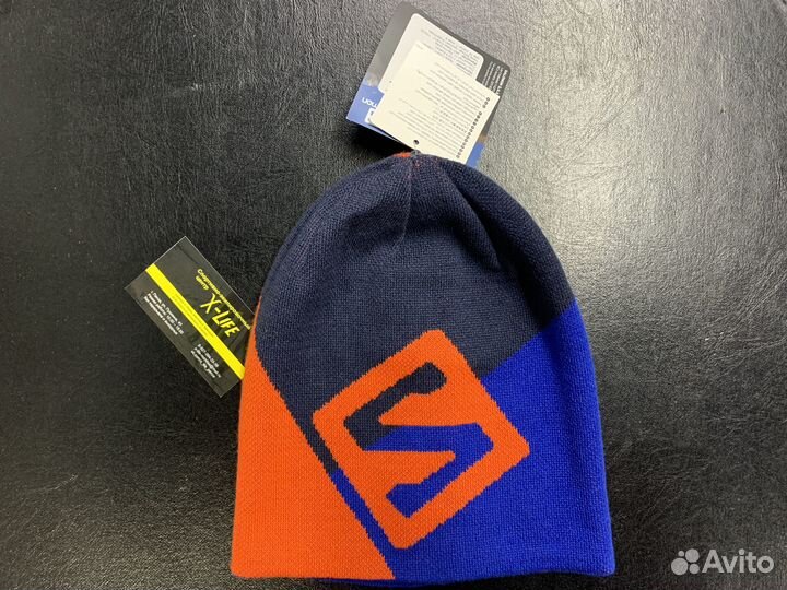 Шапка salomon flat spin reversible BL/Blue Yond