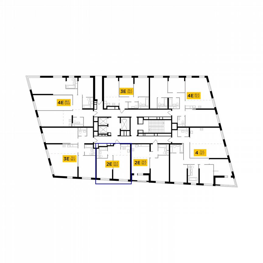 2-к. квартира, 48,5 м², 25/29 эт.