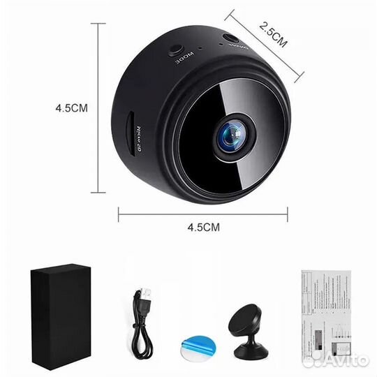Мини видеокамера wifi новая (без sd карты)