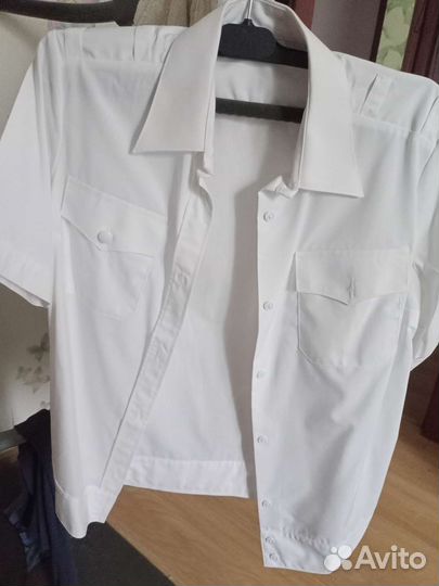 Форма полиции рубашка белая с коротким рукавом