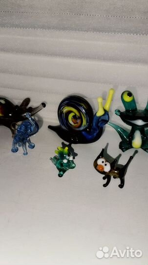 Фигурки из цветного стекла СССР