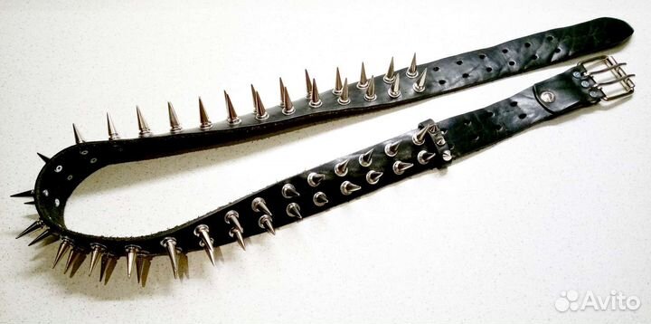 DIY Кожаный ремень / пояс с длинными шипами 25 мм