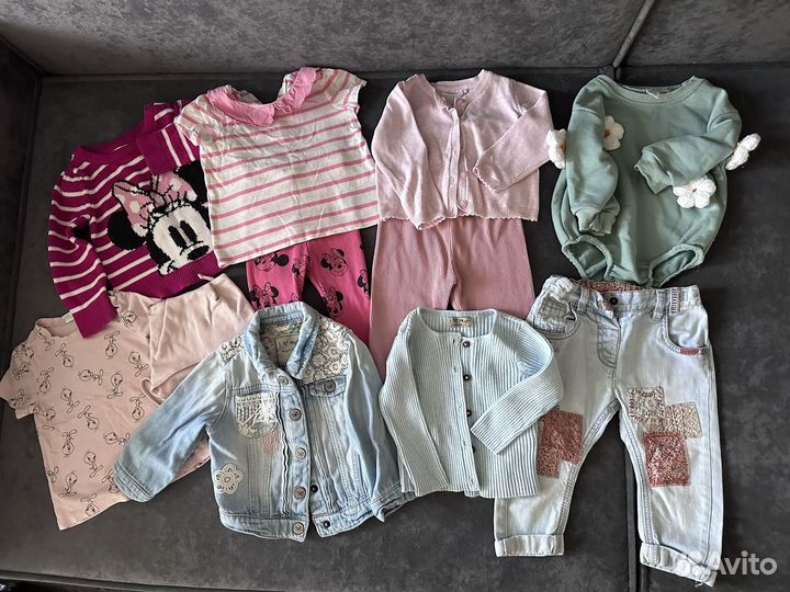 Фирменные вещи для девочки 74-80 next zara