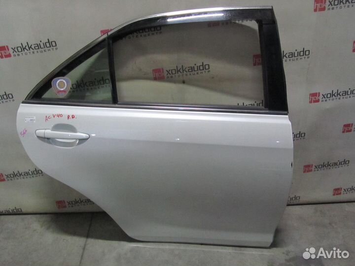 Дверь боковая, Toyota Camry, ACV40, RR, белый, Ко