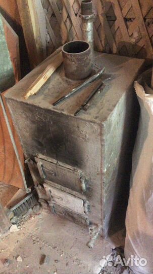 Печь буржуйка чугунная для водяного отпления