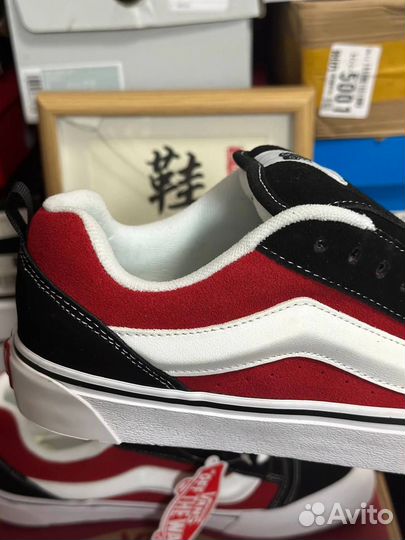 Кеды Vans Knu Skool Premium Black red
