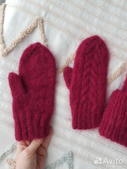 Шапка и варежки зима