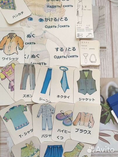 Карточки одежда японский язык