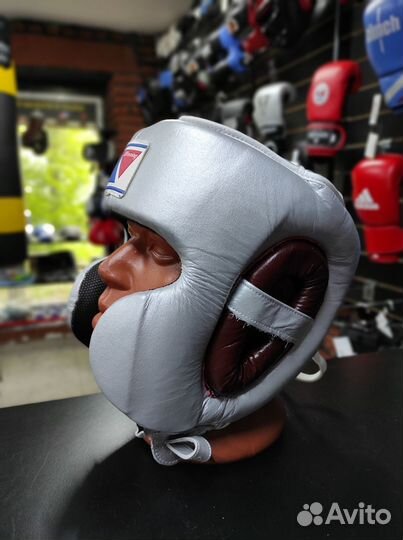 Боксерский шлем Winning MEX silver