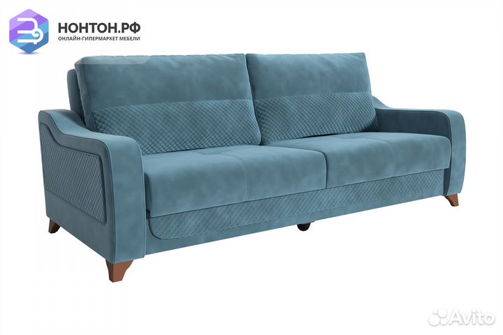 Диван книжка Дуглас 3-х местный бирюзовый