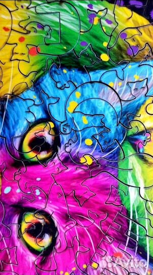 Пазл из дерева с деталями в виде животных