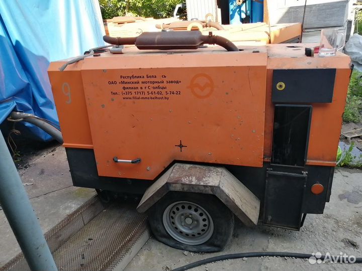 Дизельный прицепной компрессор ммз пв 6/0.7 Р2