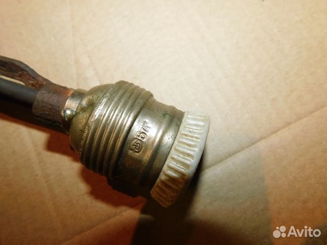 Старинный,фарфоровый электро-патрон СССР, клейма