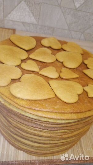 Коржи на торт Наполеон и медовые