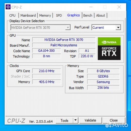 Видеокарта Palit RTX 3070 8gb JetStream (LHR)