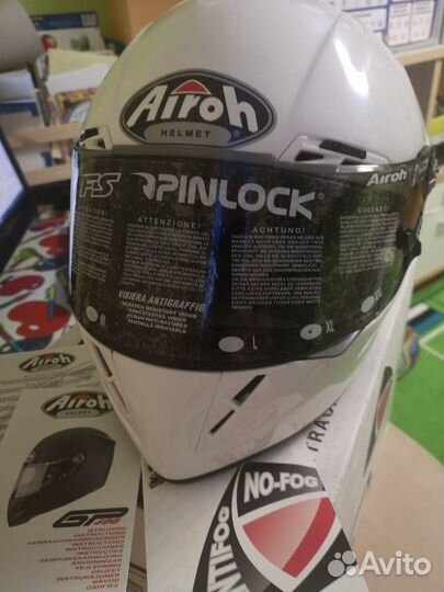 Карбоновый мотошлем airoh GP 400 (Италия) XL