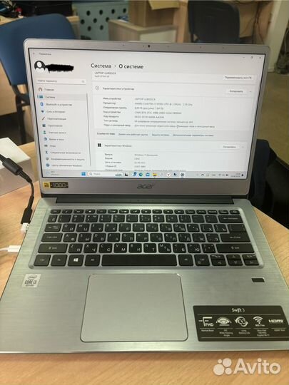 Ноутбук acer swift 3 sf314