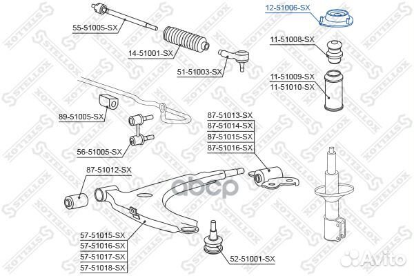 Опора амортизатора переднего Hyundai Coupe 1.6