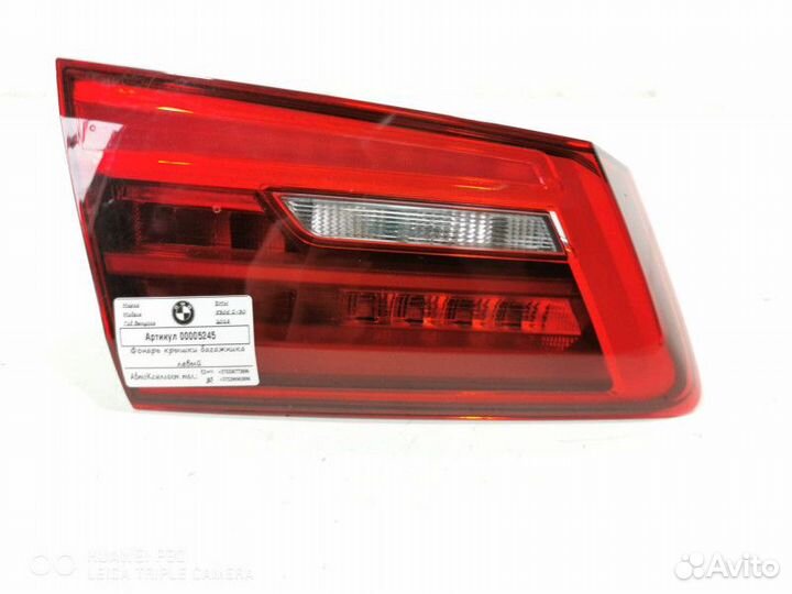 Фонарь крышки багажника левый BMW 5 G30/G31 2018