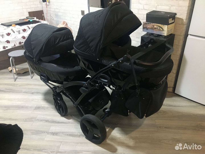 Коляска детская для двойни 2 в 1 junama diamond