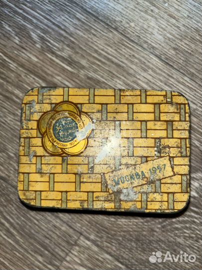 Коробочка жестяная железная СССР