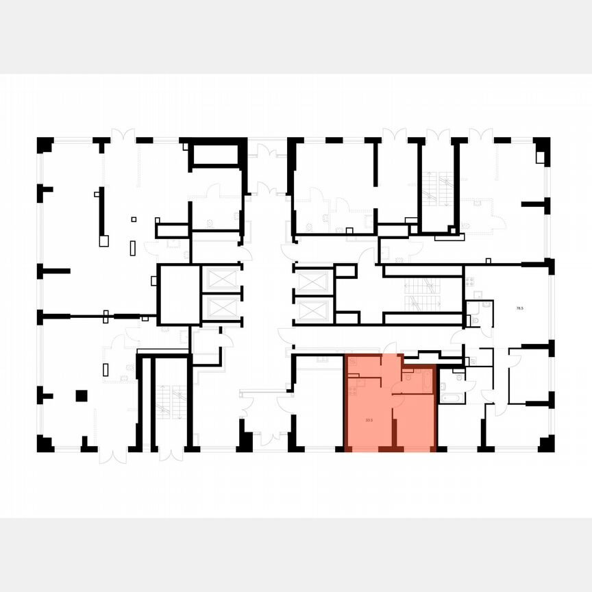1-к. квартира, 33,5 м², 1/30 эт.