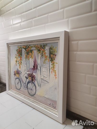 Картина новая Прованс (Велосипед с цветами)
