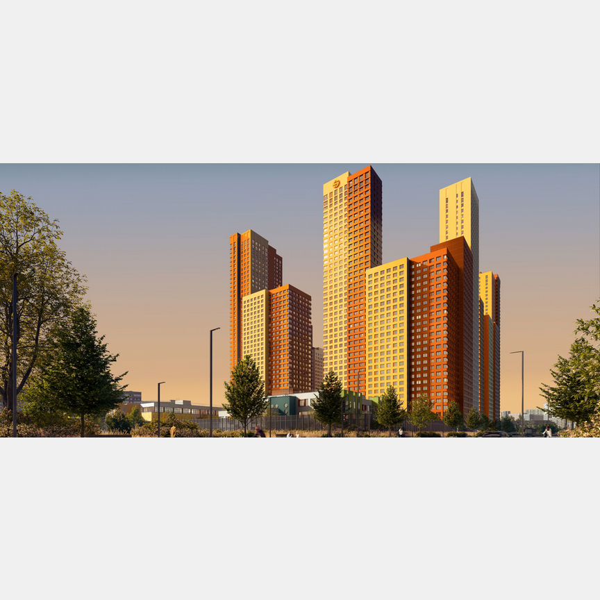 3-к. квартира, 89,3 м², 9/45 эт.