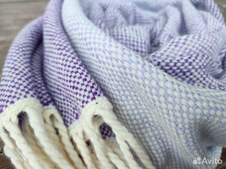 Тканый шарф палантин 100 меринос