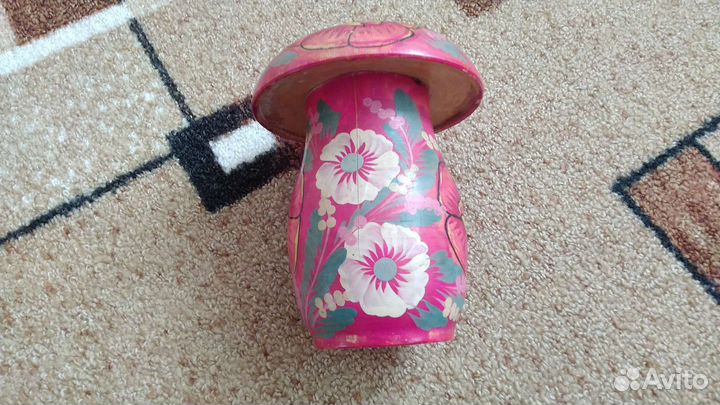 Копилка деревянная СССР грибок