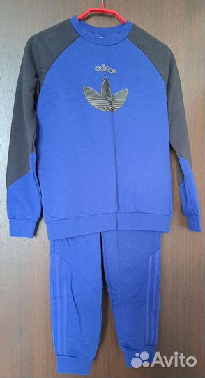 Флисовый детский спортивный костюм 152 см. Adidas