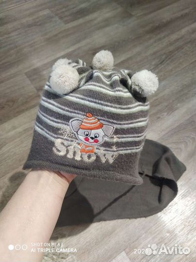 Шапка с шарфиком