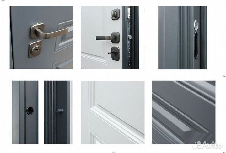 Дверь входная серая с шумо-изоляцией