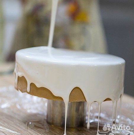 Зеркальная глазурь белая