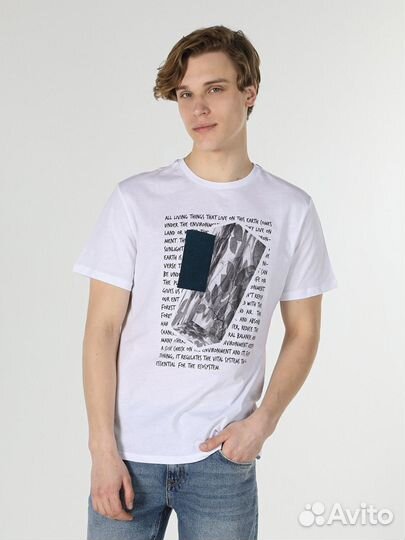 Футболка мужская Colins белая XL