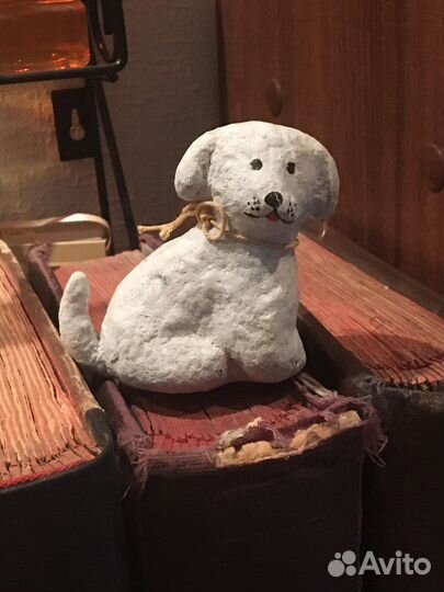 Ёлочная игрушка СССР. Собачка 1938-40 гг