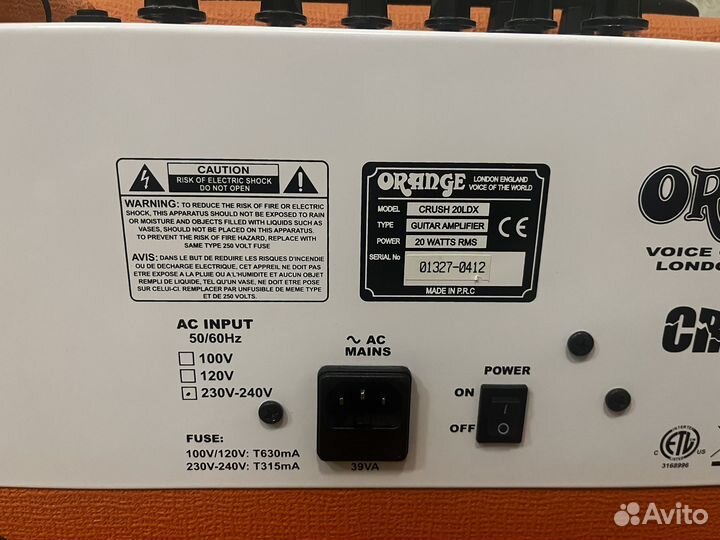 Комбоусилитель orange crush 20LDX