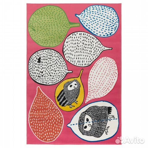 Ковер IKEA детский розовый с совами
