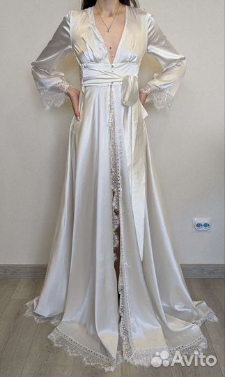 Халат белый свадебный