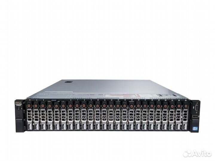 Сервер dell R720xd 2xE5-2640v2 8x8GB 750W