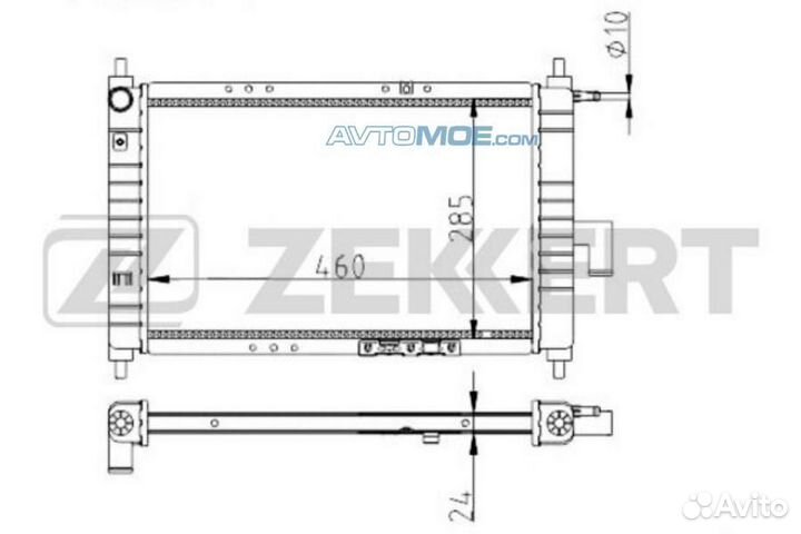 Радиатор охл. дв. Daewoo Matiz (M100 M150) 01- MK1