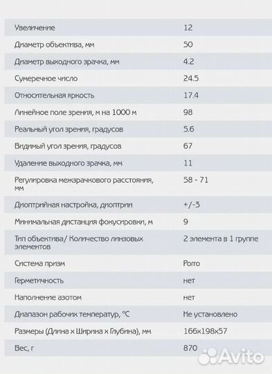 Бинокль Pentax 12х50 SP XCF 5,6