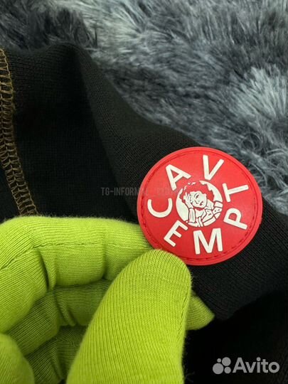 Зип худи Cav Empt черное рваное оверсайз