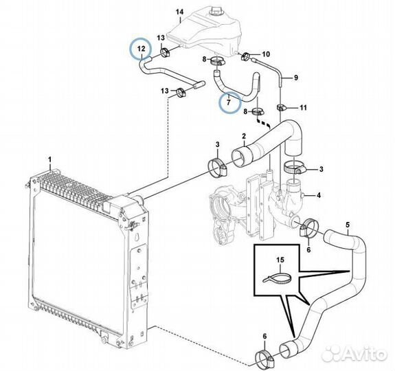 Патрубок шланг охлаждения 15616779 Volvo BL 61/71