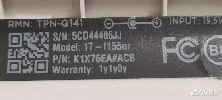 Ноут бук HP Pavilion 17
